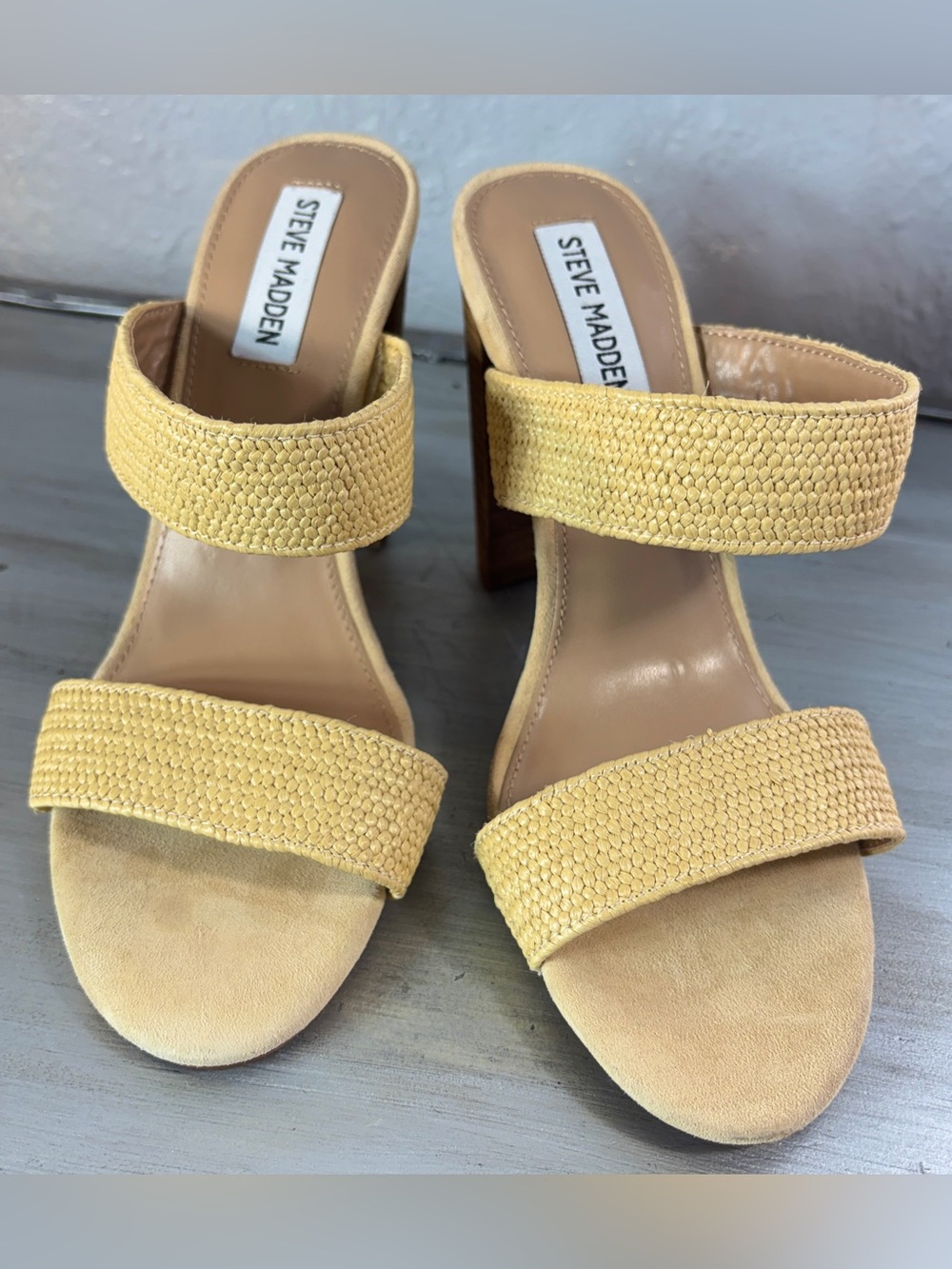 Steve Madden Callen Sandal in Natural Beige Raffia Size 8 1/2 - Picture 8 of 13